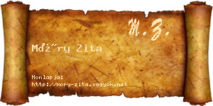 Móry Zita névjegykártya