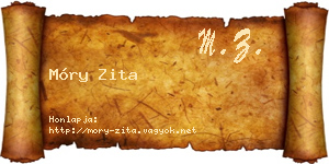 Móry Zita névjegykártya